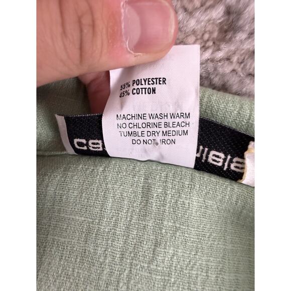 Cathy Daneils Size M Career Notched Blazer Jacket Green Single Button V Neck - Picture 7 of 9